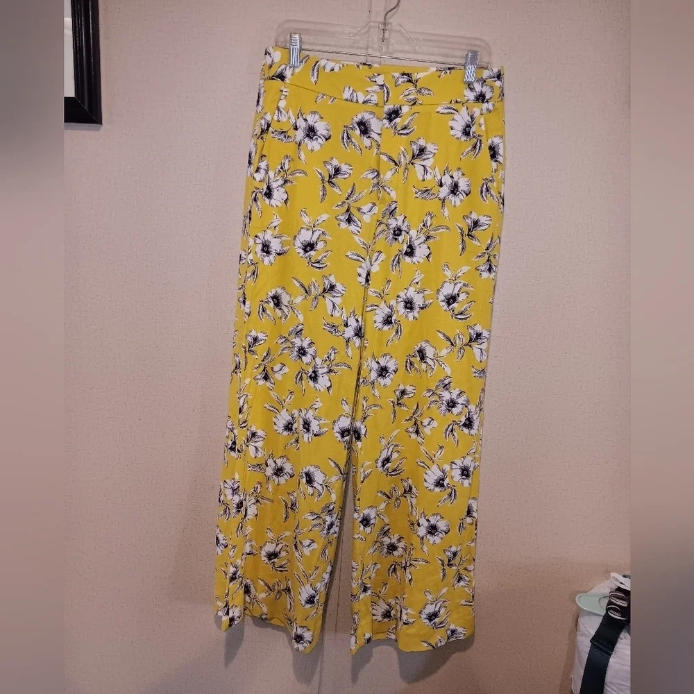 Banana Republic High-Rise Wide-Leg Linen-Blend Pant Sz 8 New